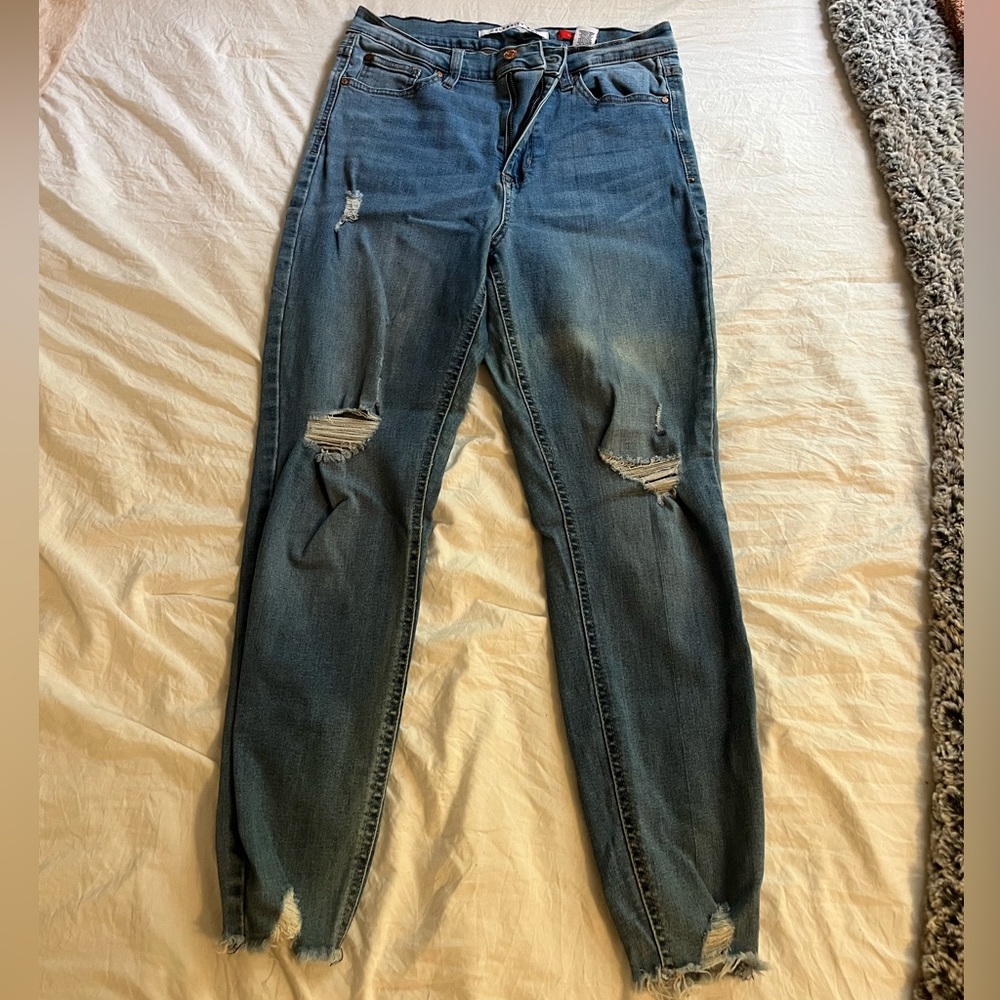 Celebrity Pink Distressed Skinny Jeans